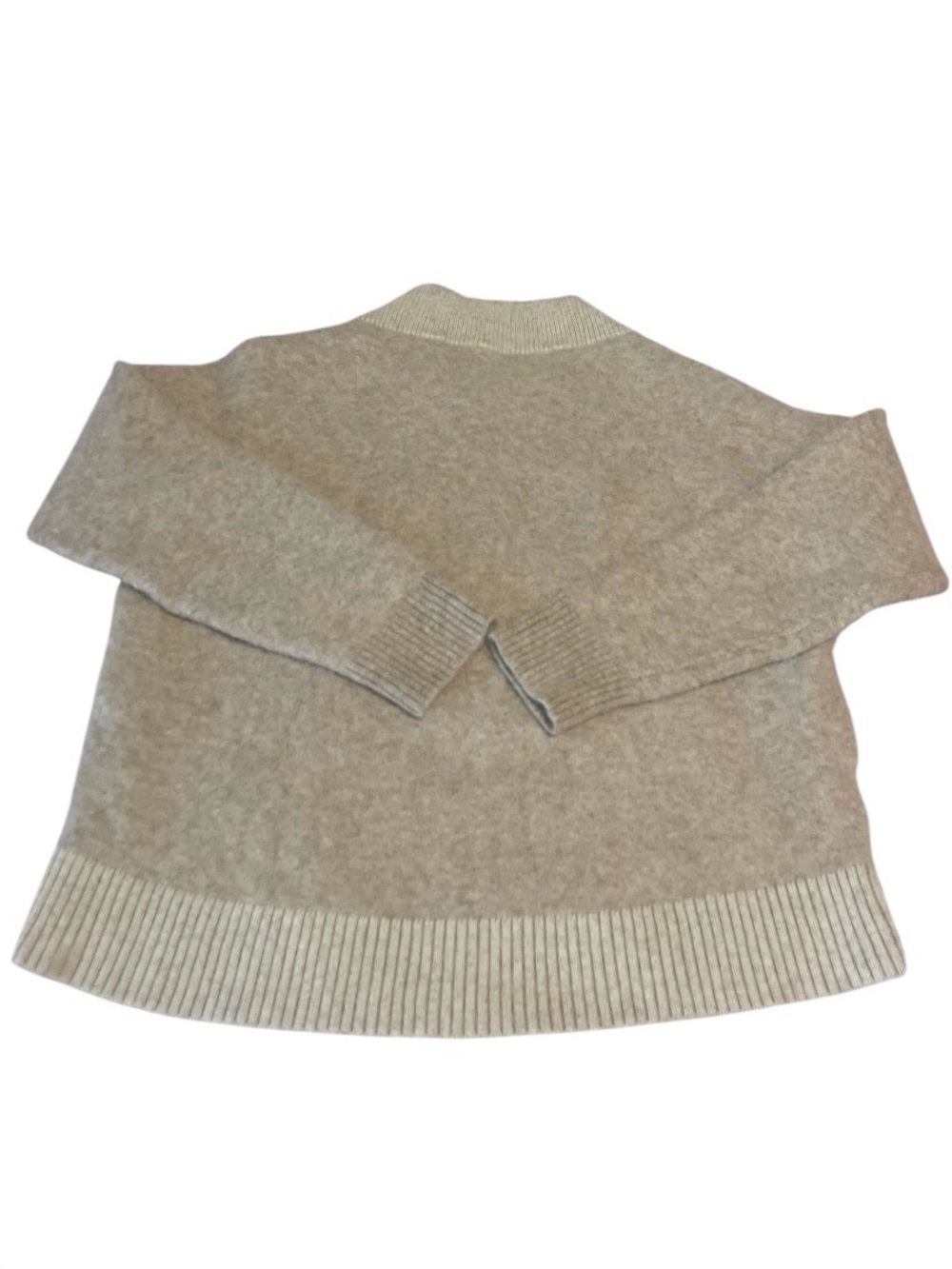 Lululemon Alpaca Wool-Blend V-Neck Sweater Heathered White Opal Size Small - Picture 6 of 8